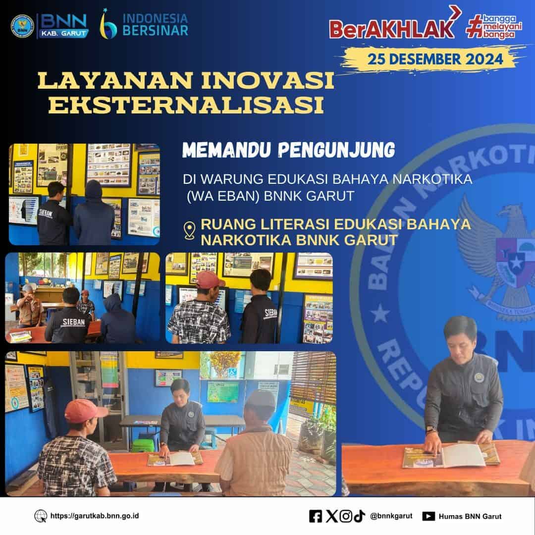 PERKUAT P4GN, MEMANDU PENGUNJUNG DI WARUNG EDUKASI BAHAYA NARKOTIKA (WA EBAN) BNNK GARUT PERKUAT P4GN, MEMANDU PENGUNJUNG DI WARUNG EDUKASI BAHAYA NARKOTIKA (WA EBAN) BNNK GARUT