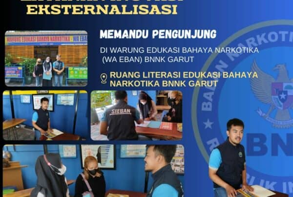 BNNK GARUT GELAR LAYANAN INOVASI EKTERNALISASI, MEMANDU PENGUNJUNG DI WARUNG EDUKASI BAHAYA NARKOTIKA (WA EBAN) BNNK GARUT