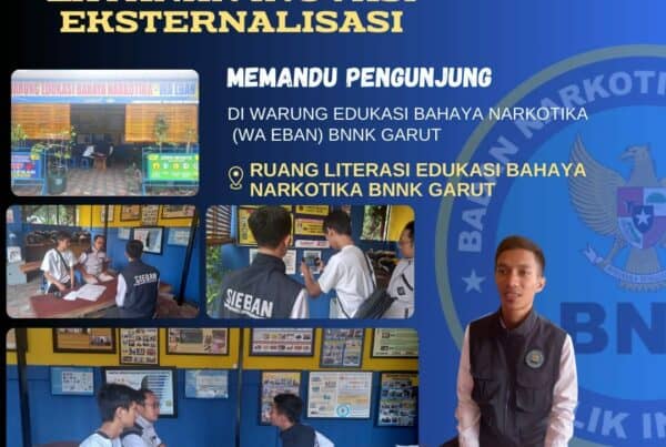 BNNK GARUT GELAR LAYANAN INOVASI EKTERNALISASI, MEMANDU PENGUNJUNG DI WARUNG EDUKASI BAHAYA NARKOTIKA (WA EBAN) BNNK GARUT