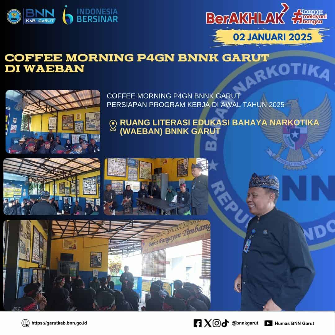 BNNK Garut Adakan Coffee Morning P4GN, Persiapan Program Kerja Tahun 2025 BNNK Garut Adakan Coffee Morning P4GN, Persiapan Program Kerja Tahun 2025