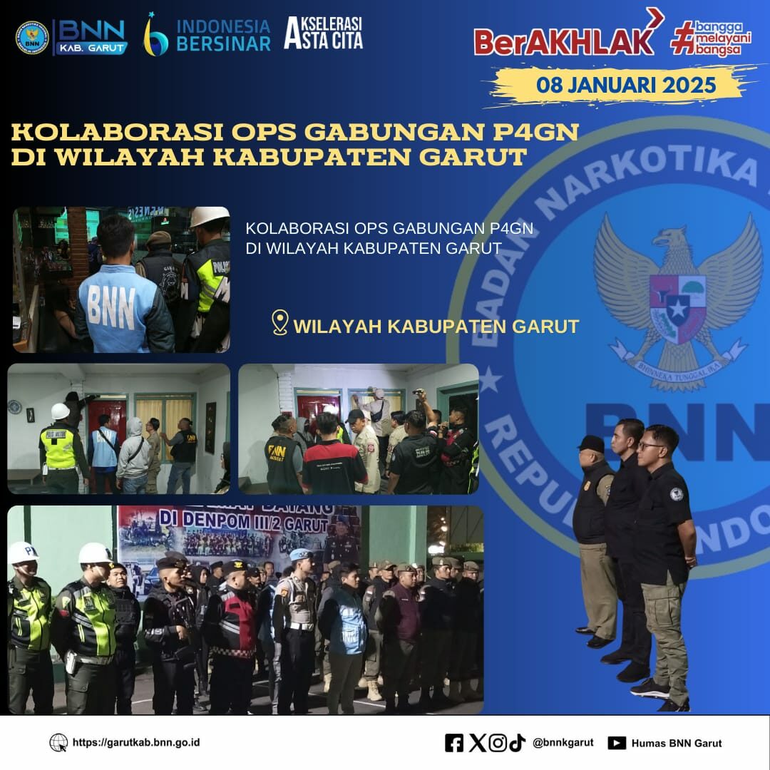 BNNK Garut Gelar Kolaborasi OPS Gabungan P4GN di Wilayah di Kabupaten Garut BNNK Garut Gelar Kolaborasi OPS Gabungan P4GN di Wilayah di Kabupaten Garut