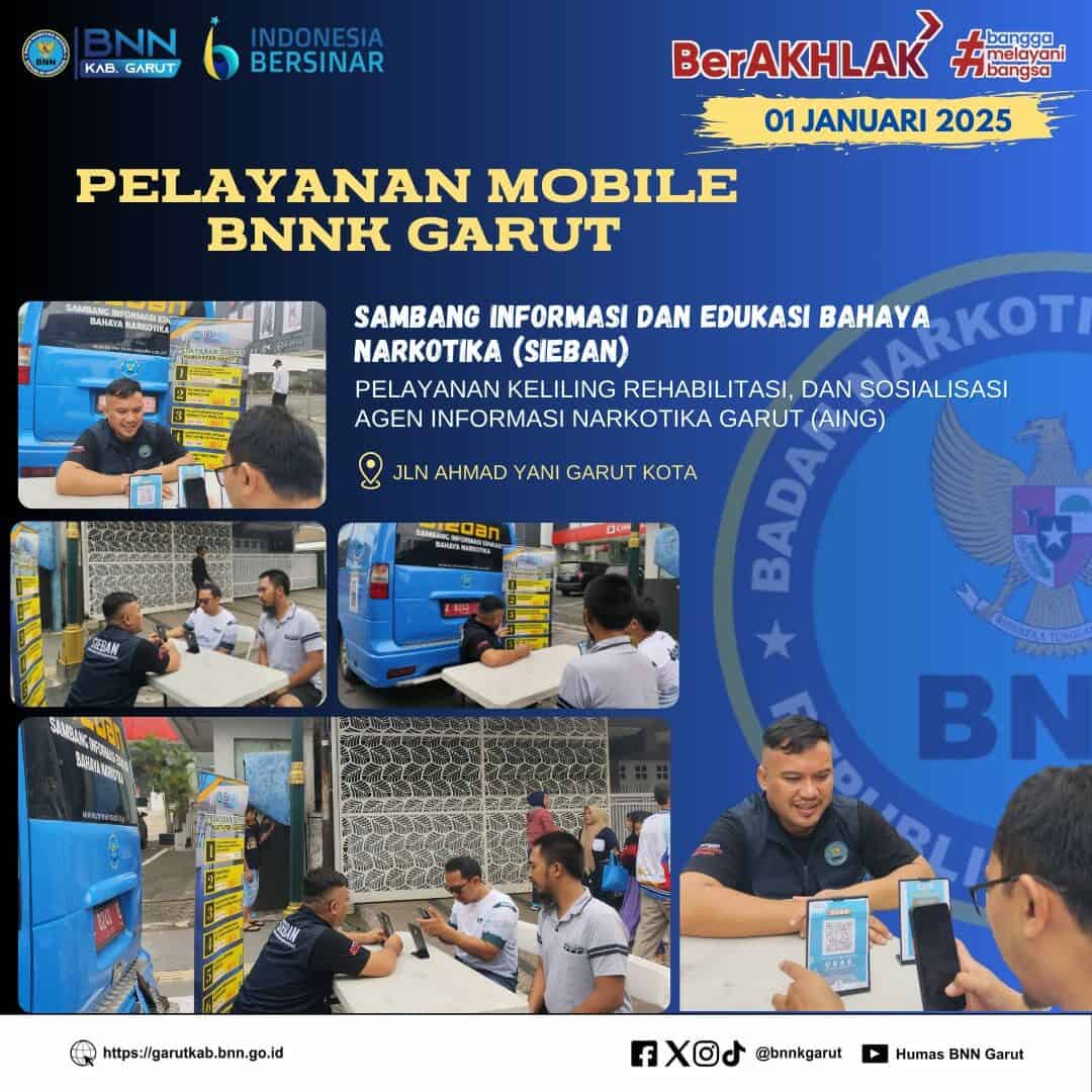 BNNK GARUT GELAR LAYANAN INOVASI EKTERNALISASI, MEMANDU PENGUNJUNG DI WARUNG EDUKASI BAHAYA NARKOTIKA (WA EBAN) BNNK GARUT