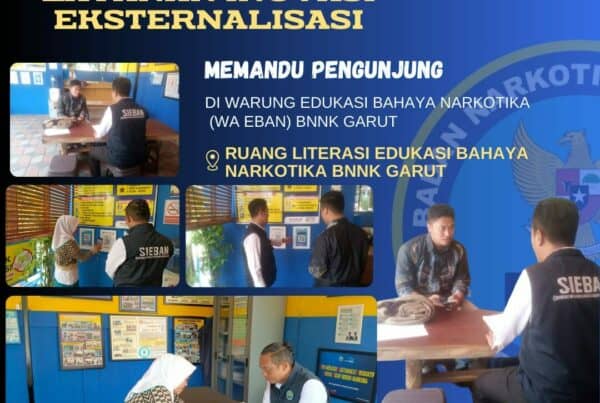 SIAGA P4GN BNNK GARUT GELAR LAYANAN INOVASI EKSTERNALISASI, MEMANDU PENGUNJUNG DI WARUNG EDUKASI BAHAYA NARKOTIKA (WA EBAN) BNNK GARUT