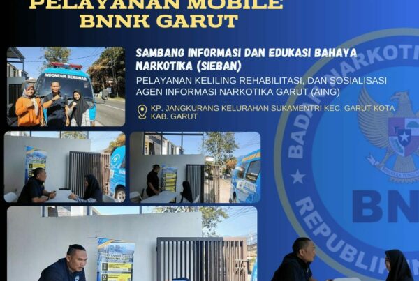 PELAYANAN MOBILE, SAMBANG INFORMASI DAN EDUKASI BAHAYA NARKOTIKA (SIEBAN), PELAYANAN KELILING, DAN SOSIALISASI AGEN INFORMASI NARKOTIKA GARUT (AING) DI KEL. SUKAMENTRI