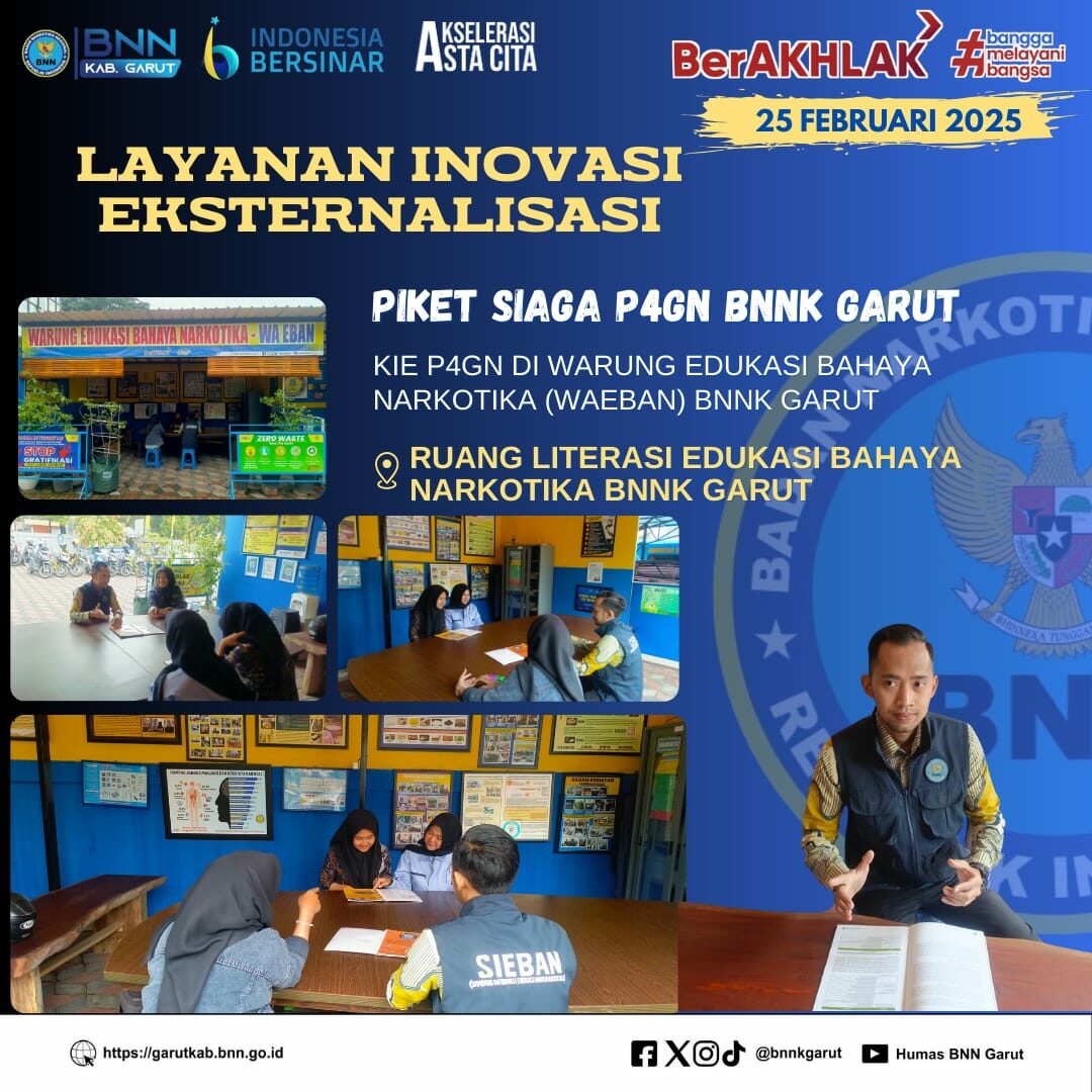 BNNK GARUT GELAR PIKET SIAGA P4GN DI WARUNG EDUKASI BAHAYA NARKOTIKA (WA EBAN) BNNK GARUT BNNK GARUT GELAR PIKET SIAGA P4GN DI WARUNG EDUKASI BAHAYA NARKOTIKA (WA EBAN) BNNK GARUT