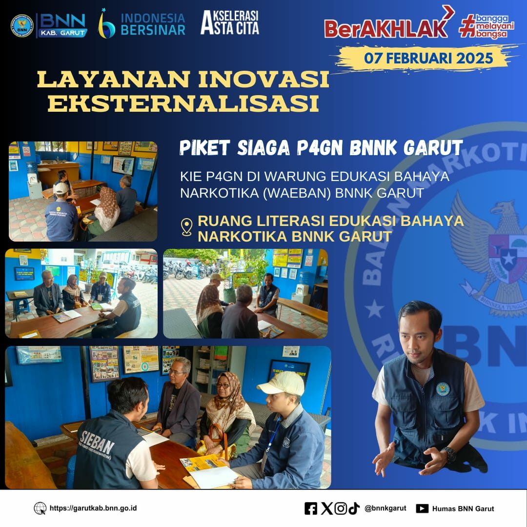 BNNK GARUT GELAR KOMUNIKASI INFORMASI DAN EDUKASI P4GN DI WARUNG EDUKASI BAHAYA NARKOTIKA (WA EBAN) BNNK GARUT GELAR KOMUNIKASI INFORMASI DAN EDUKASI P4GN DI WARUNG EDUKASI BAHAYA NARKOTIKA (WA EBAN)