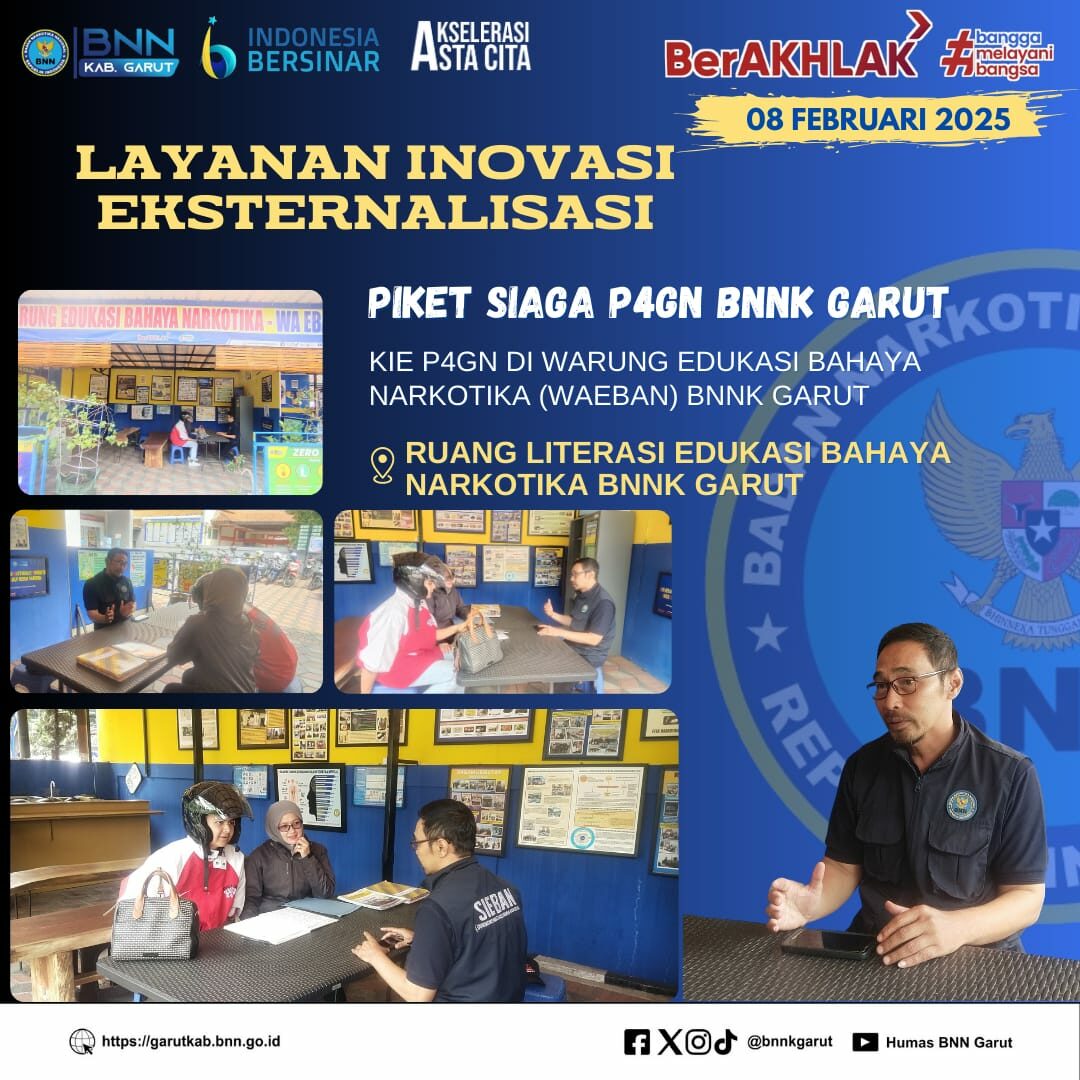 BNNK GARUT LAKSANAKAN KOMUNIKASI INFORMASI DAN EDUKASI P4GN DI WARUNG EDUKASI BAHAYA NARKOTIKA (WA EBAN) BNNK GARUT LAKSANAKAN KOMUNIKASI INFORMASI DAN EDUKASI P4GN DI WARUNG EDUKASI BAHAYA NARKOTIKA (WA EBAN)