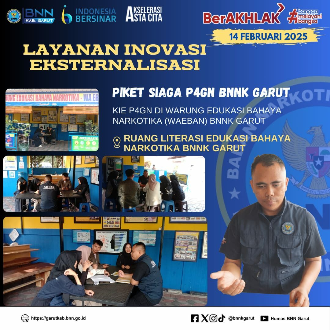 PIKET SIAGA P4GN BNNK GARUT KIE P4GN DI WARUNG EDUKASI BAHAYA NARKOTIKA (WA EBAN) BNNK GARUT PIKET SIAGA P4GN BNNK GARUT KIE P4GN DI WARUNG EDUKASI BAHAYA NARKOTIKA (WA EBAN) BNNK GARUT