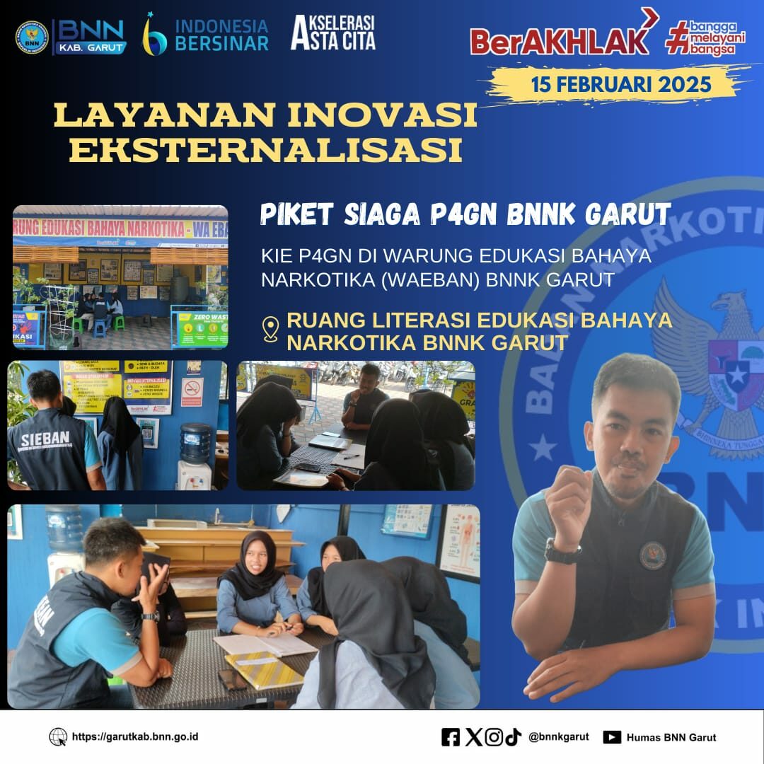 PIKET SIAGA P4GN BNNK GARUT KIE P4GN DI WARUNG EDUKASI BAHAYA NARKOTIKA (WA EBAN) BNNK GARUT PIKET SIAGA P4GN BNNK GARUT KIE P4GN DI WARUNG EDUKASI BAHAYA NARKOTIKA (WA EBAN) BNNK GARUT