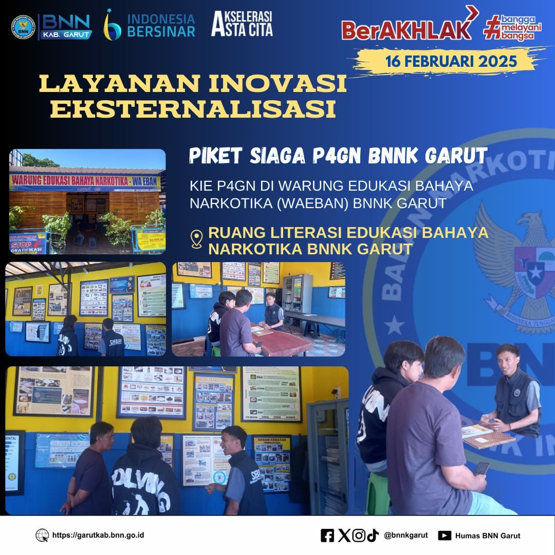 PIKET SIAGA P4GN BNNK GARUT KIE P4GN DI WARUNG EDUKASI BAHAYA NARKOTIKA (WA EBAN) BNNK GARUT PIKET SIAGA P4GN BNNK GARUT KIE P4GN DI WARUNG EDUKASI BAHAYA NARKOTIKA (WA EBAN) BNNK GARUT