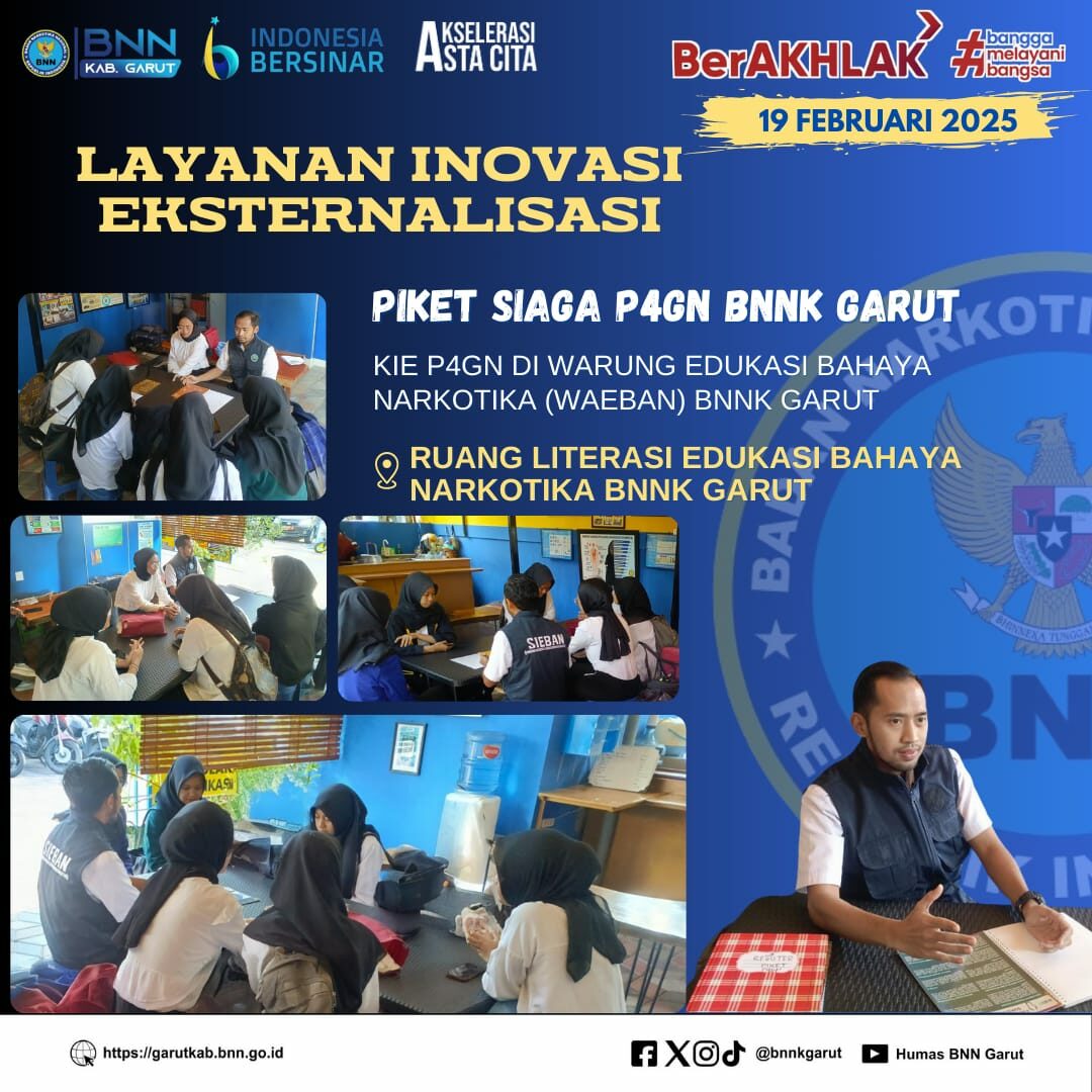 PIKET SIAGA P4GN BNNK GARUT KIE P4GN DI WARUNG EDUKASI BAHAYA NARKOTIKA (WA EBAN) BNNK GARUT PIKET SIAGA P4GN BNNK GARUT KIE P4GN DI WARUNG EDUKASI BAHAYA NARKOTIKA (WA EBAN) BNNK GARUT