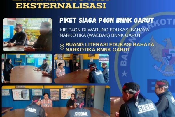 PIKET SIAGA P4GN BNNK GARUT PERKUAT KIE P4GN DI WARUNG EDUKASI BAHAYA NARKOTIKA (WA EBAN) BNNK GARUT
