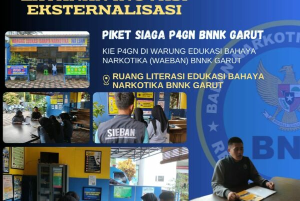 PERKUAT KIE P4GN, BNNK GARUT GELAR PIKET SIAGA P4GN DI WARUNG EDUKASI BAHAYA NARKOTIKA (WA EBAN) BNNK GARUT