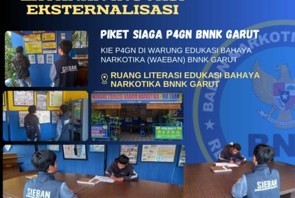 PERKUAT KIE P4GN, BNNK GARUT LAKSANAKAN PIKET SIAGA P4GN DI WARUNG EDUKASI BAHAYA NARKOTIKA (WA EBAN) BNNK GARUT