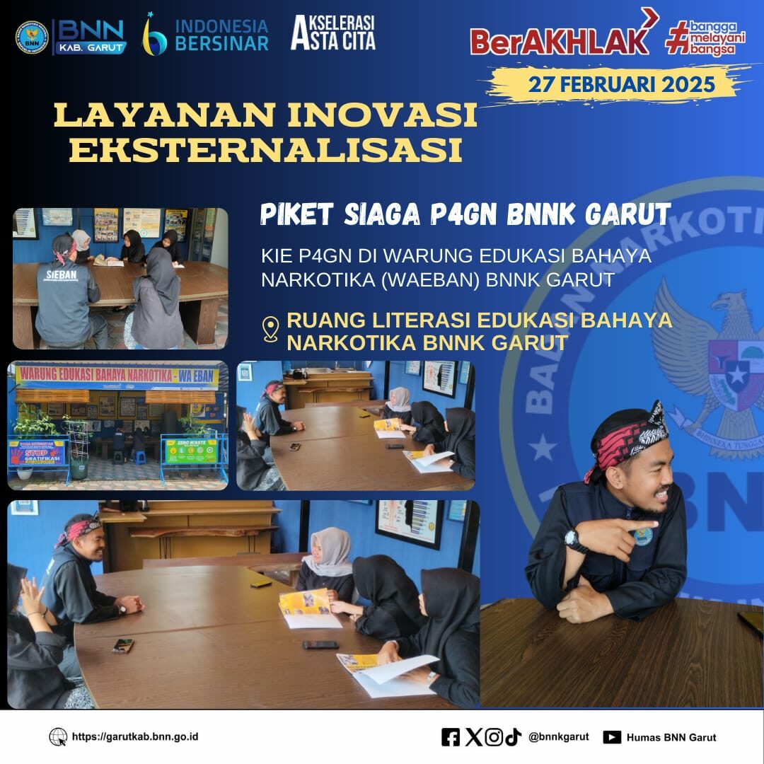 BNNK GARUT GELAR PIKET SIAGA P4GN DI WARUNG EDUKASI BAHAYA NARKOTIKA (WA EBAN) BNNK GARUT BNNK GARUT GELAR PIKET SIAGA P4GN DI WARUNG EDUKASI BAHAYA NARKOTIKA (WA EBAN) BNNK GARUT