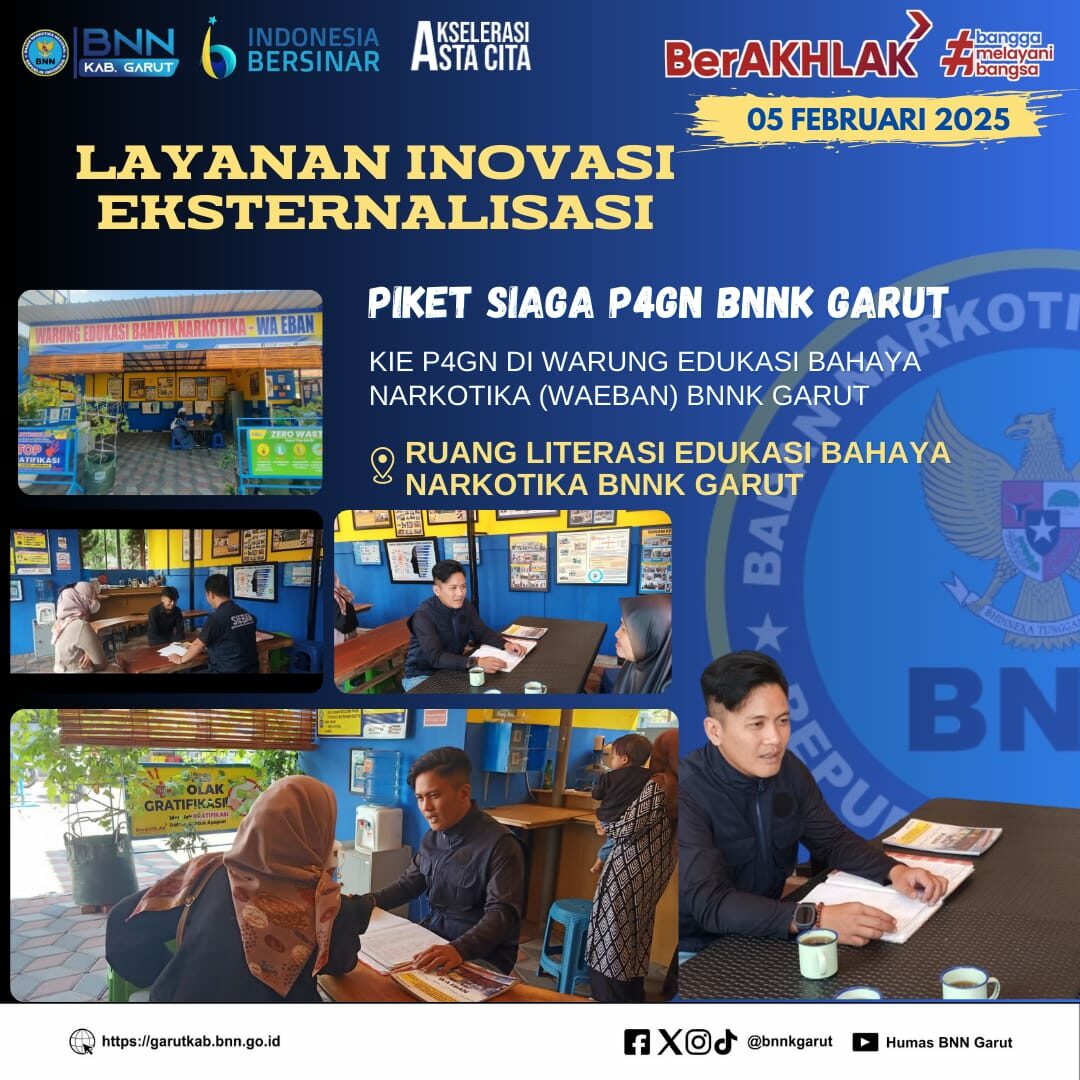 BNNK GARUT ADAKAN KOMUNIKASI INFORMASI DAN EDUKASI P4GN DI WARUNG EDUKASI BAHAYA NARKOTIKA (WA EBAN) BNNK GARUT ADAKAN KOMUNIKASI INFORMASI DAN EDUKASI P4GN DI WARUNG EDUKASI BAHAYA NARKOTIKA (WA EBAN)