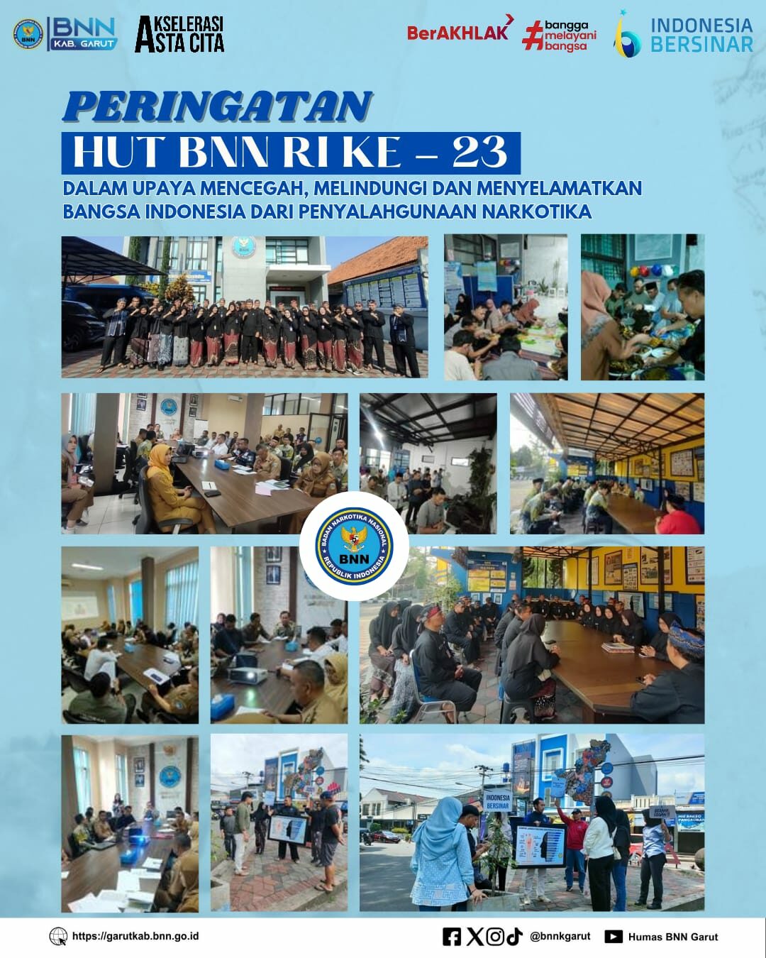 BNNK Garut Gelar Peringatan HUT BNN RI Ke-23 Tahun 2025 BNNK Garut Gelar Peringatan HUT BNN RI Ke-23 Tahun 2025