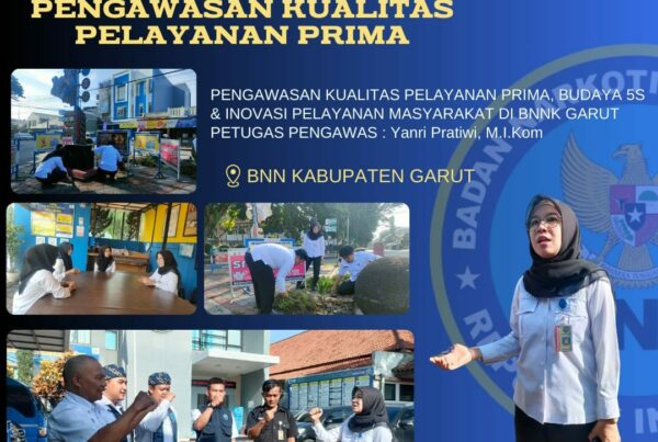 BNNK Garut Laksanakan Pengawasan Kualitas Pelayanan Prima dan Budaya 5S Di Lingkungan BNNK Garut