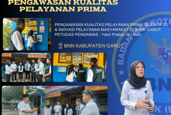 BNNK Garut Perkuat Pengawasan Kualitas Pelayanan Prima dan Budaya 5S Di Lingkungan BNNK Garut