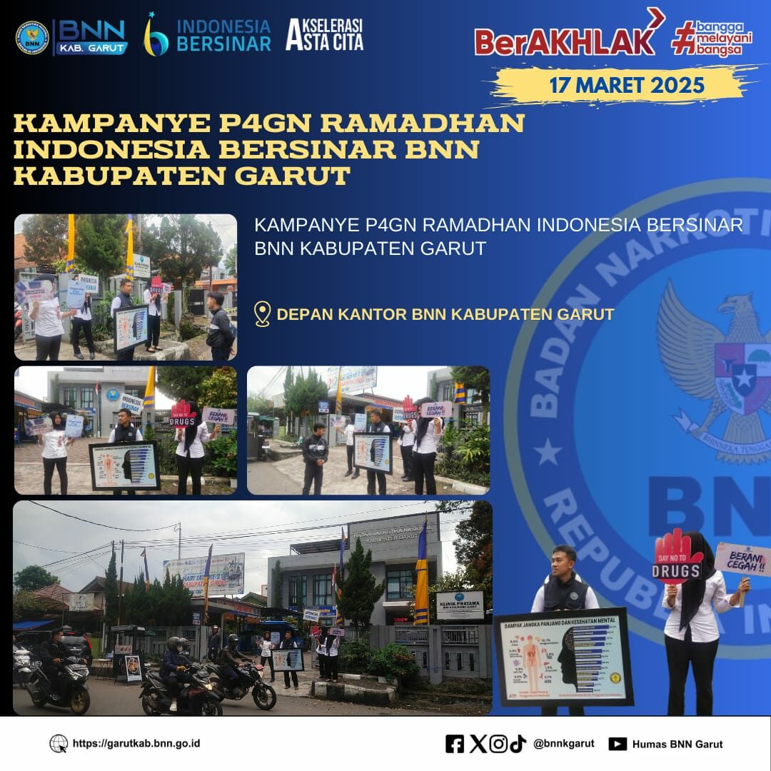 BNNK Garut Gelar Kampanye P4GN Ramadhan Indonesia BERSINAR BNNK Garut Gelar Kampanye P4GN Ramadhan Indonesia BERSINAR