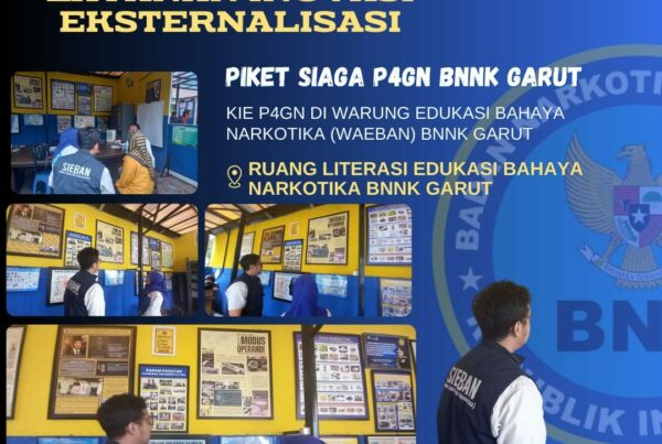 BNNK GARUT GELAR PIKET SIAGA P4GN DI WARUNG EDUKASI BAHAYA NARKOTIKA (WA EBAN) BNNK GARUT