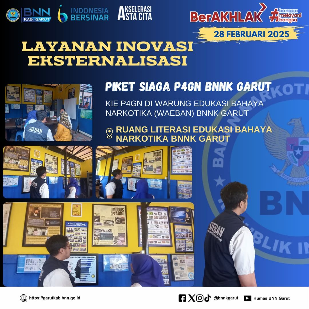 BNNK GARUT GELAR PIKET SIAGA P4GN DI WARUNG EDUKASI BAHAYA NARKOTIKA (WA EBAN) BNNK GARUT BNNK GARUT GELAR PIKET SIAGA P4GN DI WARUNG EDUKASI BAHAYA NARKOTIKA (WA EBAN) BNNK GARUT