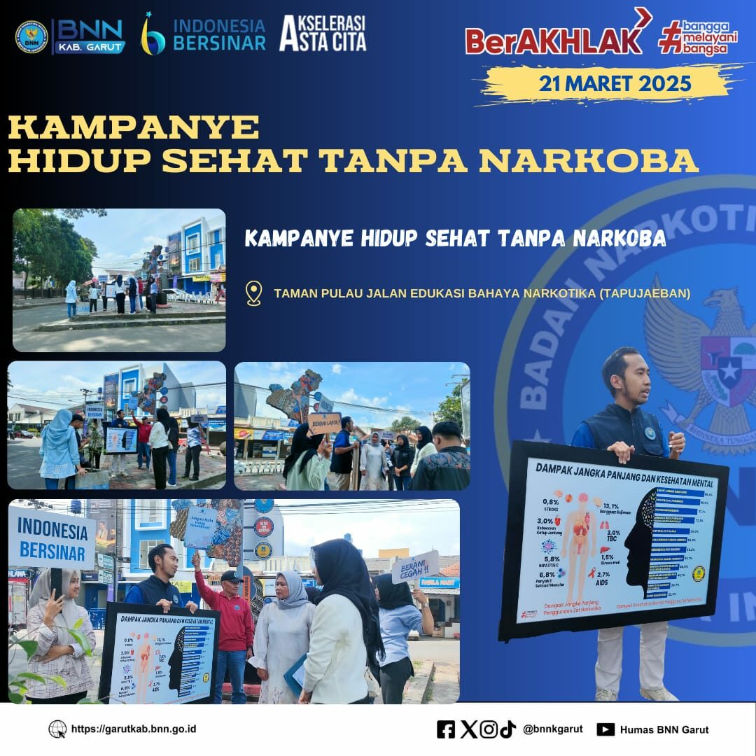 Perkuat P4GN, BNNK Garut Gelar Kampanye Hidup Sehat Tanpa Narkoba Perkuat P4GN, BNNK Garut Gelar Kampanye Hidup Sehat Tanpa Narkoba