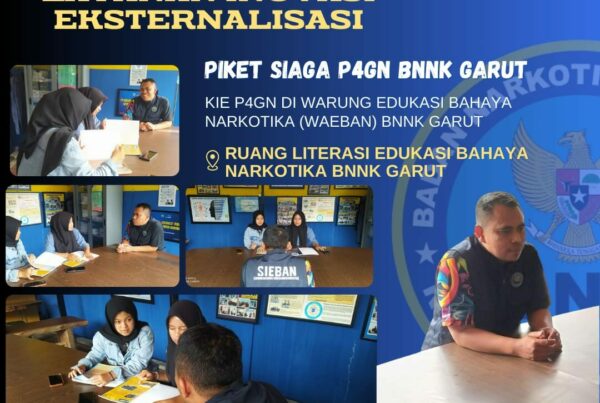 BNNK GARUT GELAR PIKET SIAGA P4GN DI WARUNG EDUKASI BAHAYA NARKOTIKA (WA EBAN) BNNK GARUT