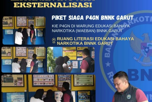 BNNK GARUT GELAR PIKET SIAGA P4GN DI WARUNG EDUKASI BAHAYA NARKOTIKA (WA EBAN) BNNK GARUT