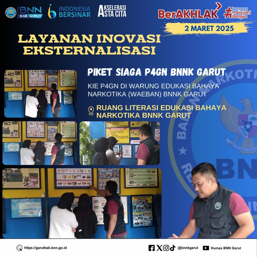 BNNK GARUT GELAR PIKET SIAGA P4GN DI WARUNG EDUKASI BAHAYA NARKOTIKA (WA EBAN) BNNK GARUT BNNK GARUT GELAR PIKET SIAGA P4GN DI WARUNG EDUKASI BAHAYA NARKOTIKA (WA EBAN) BNNK GARUT