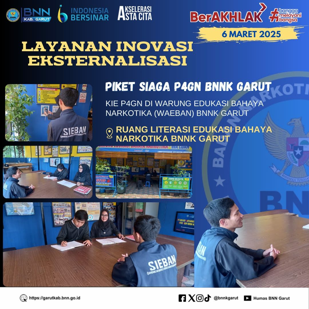 SIAGA P4GN BNNK GARUT KIE P4GN DI WARUNG EDUKASI BAHAYA NARKOTIKA (WA EBAN) BNNK GARUT SIAGA P4GN BNNK GARUT KIE P4GN DI WARUNG EDUKASI BAHAYA NARKOTIKA (WA EBAN) BNNK GARUT