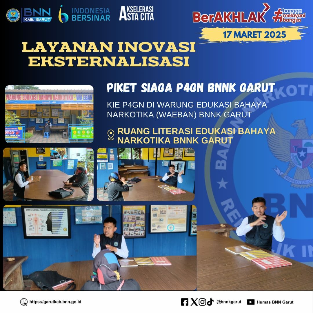 SIAGA P4GN BNNK GARUT KIE P4GN DI WARUNG EDUKASI BAHAYA NARKOTIKA (WA EBAN) BNNK GARUT