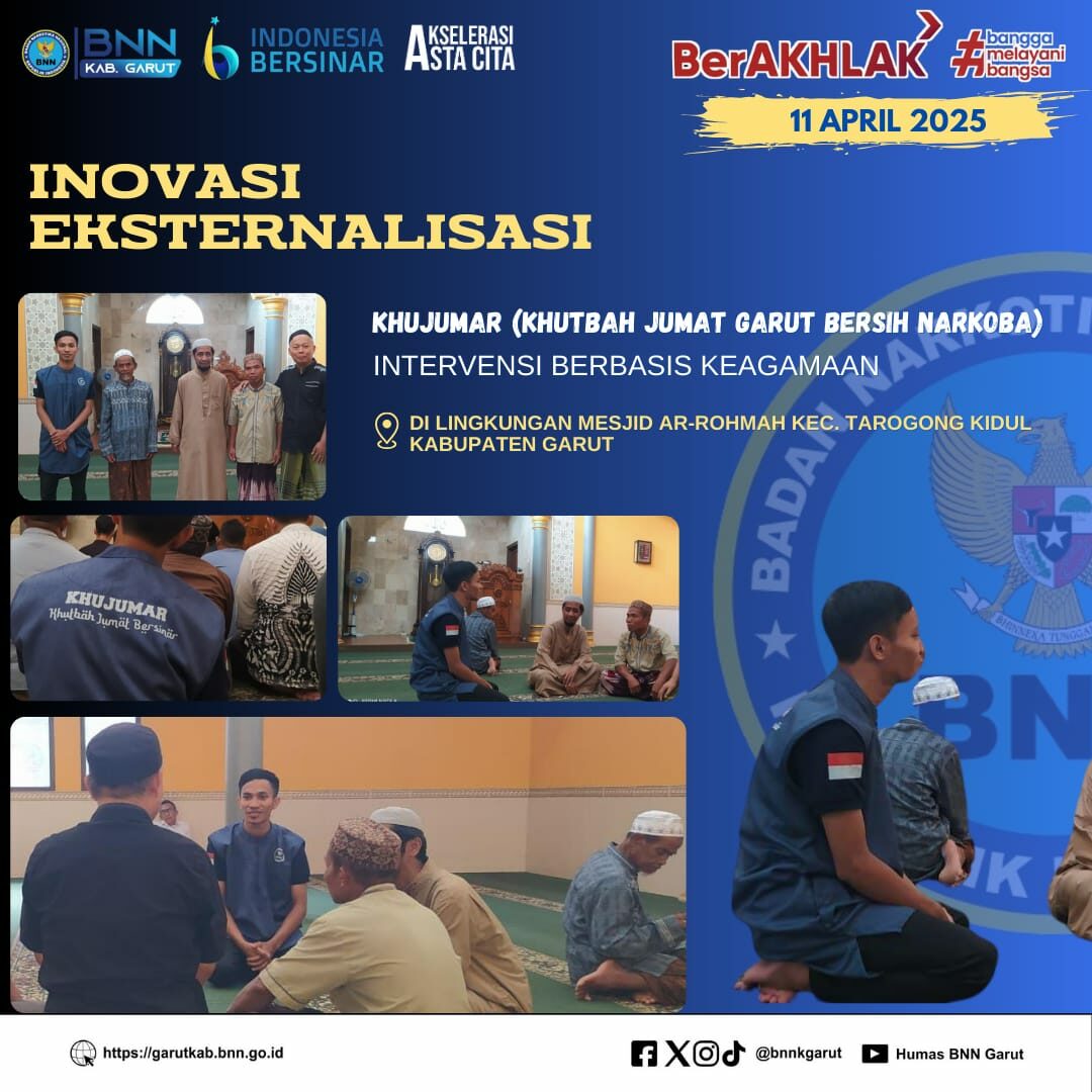 KHUJUMAR (Khutbah Jumat Garut Bersih Narkoba) “Intervensi Sosial Berbasis Keagamaan” di Lingkungan Masjid Ar-Rohmah