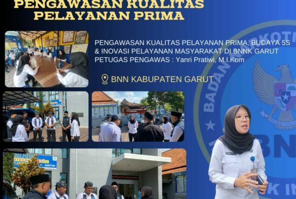 BNNK Garut Perkuat Pengawasan Kualitas Pelayanan Prima dan Budaya 5S Di Lingkungan BNNK Garut