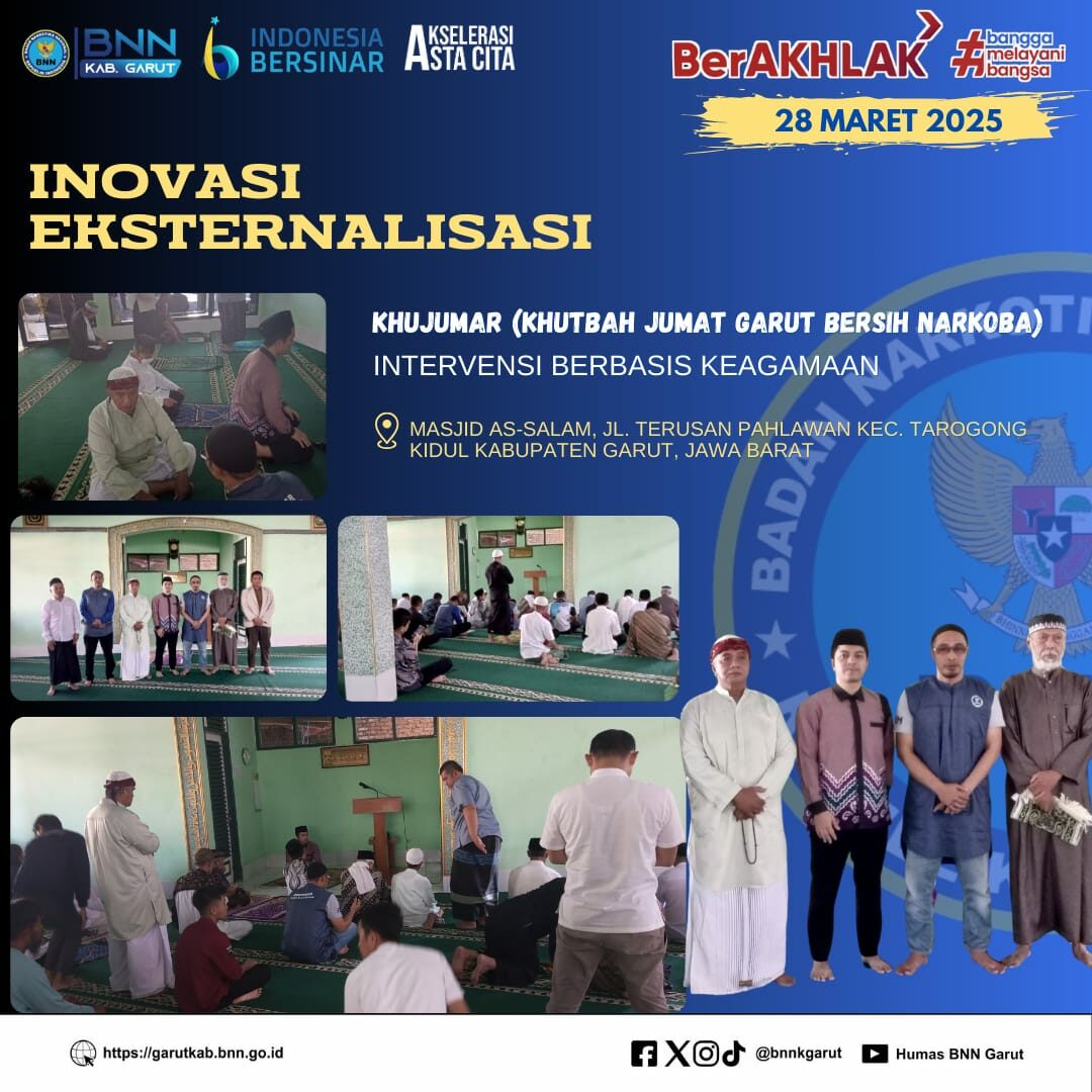 KHUJUMAR (Khutbah Jumat Garut Bersih Narkoba) “Intervensi Sosial Berbasis Keagamaan” di Lingkungan Masjid As-Salam