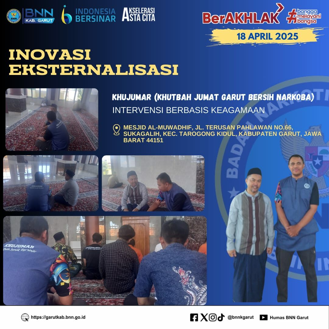 KHUJUMAR (Khutbah Jumat Garut Bersih Narkoba) “Intervensi Sosial Berbasis Keagamaan” di Lingkungan Masjid Al-Muwadhif