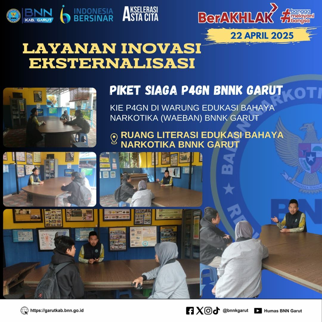 BNNK GARUT LAKSANAKAN KIE P4GN DI WARUNG EDUKASI BAHAYA NARKOTIKA (WA EBAN) BNNK GARUT