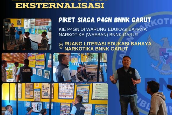 BNNK GARUT LAKSANAKAN PIKET SIAGA KIE P4GN DI WARUNG EDUKASI BAHAYA NARKOTIKA (WA EBAN) BNNK GARUT