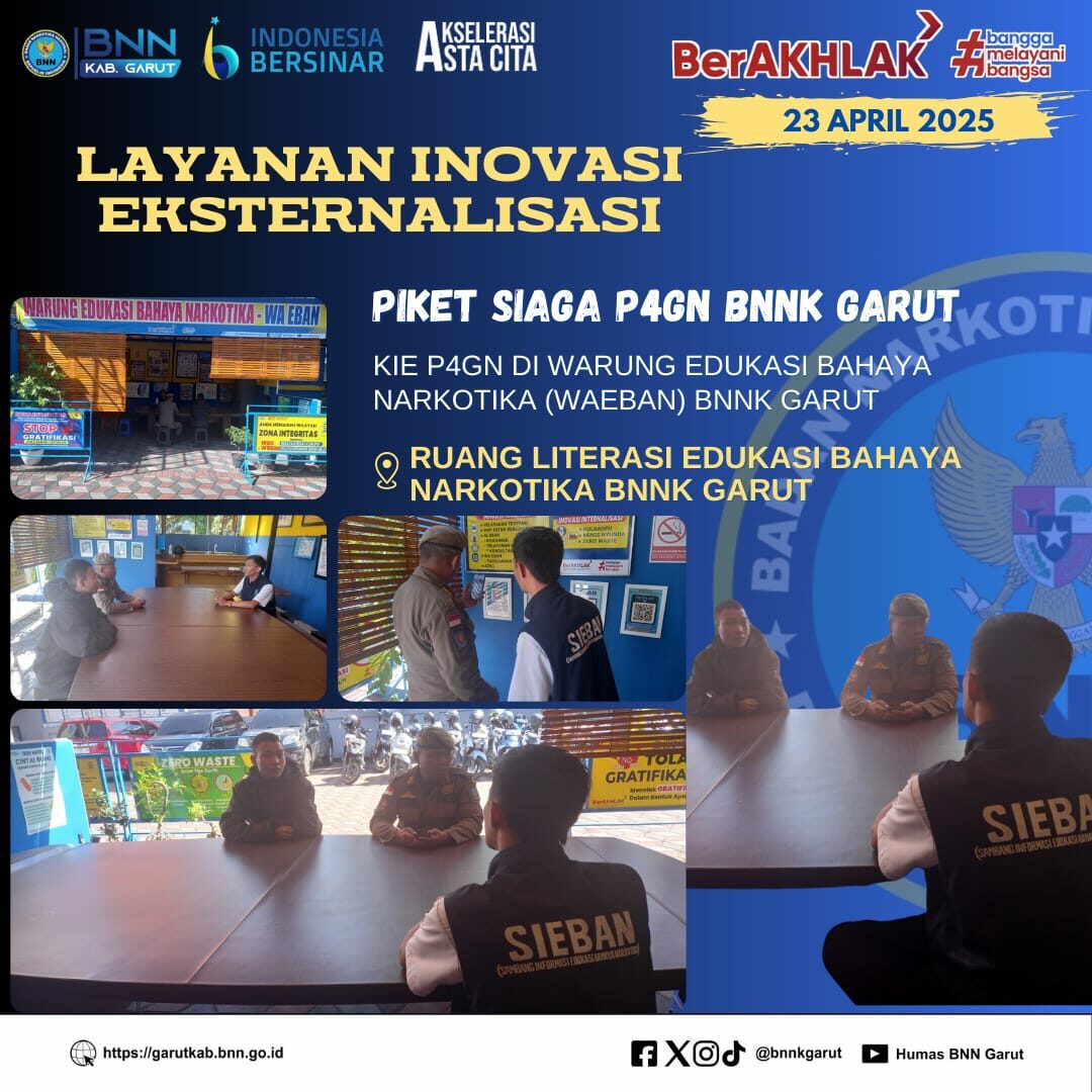 KIE P4GN DI WARUNG EDUKASI BAHAYA NARKOTIKA (WA EBAN) BNNK GARUT
