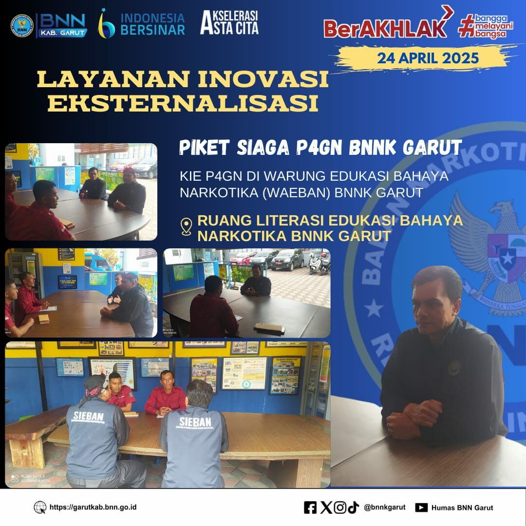 SIAGA P4GN BNNK GARUT KIE P4GN DI WARUNG EDUKASI BAHAYA NARKOTIKA (WA EBAN) BNNK GARUT