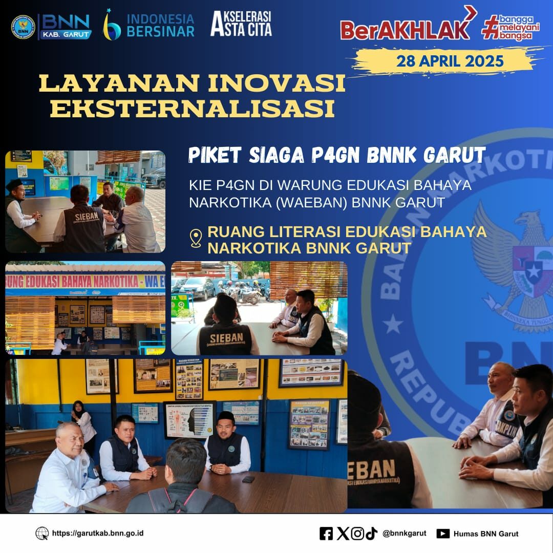 PELAYANAN MOBILE, SAMBANG INFORMASI DAN EDUKASI BAHAYA NARKOTIKA (SIEBAN), PELAYANAN KELILING, DAN SOSIALISASI AGEN INFORMASI NARKOTIKA GARUT (AING) DI KELURAHAN PANANJUNG