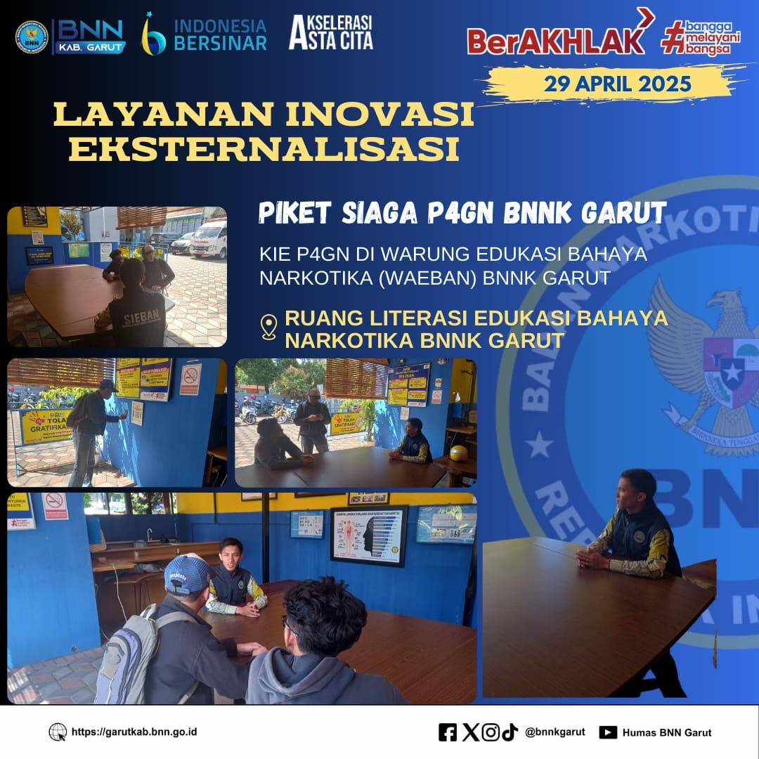 SIAGA P4GN KIE P4GN DI WARUNG EDUKASI BAHAYA NARKOTIKA (WA EBAN) BNNK GARUT