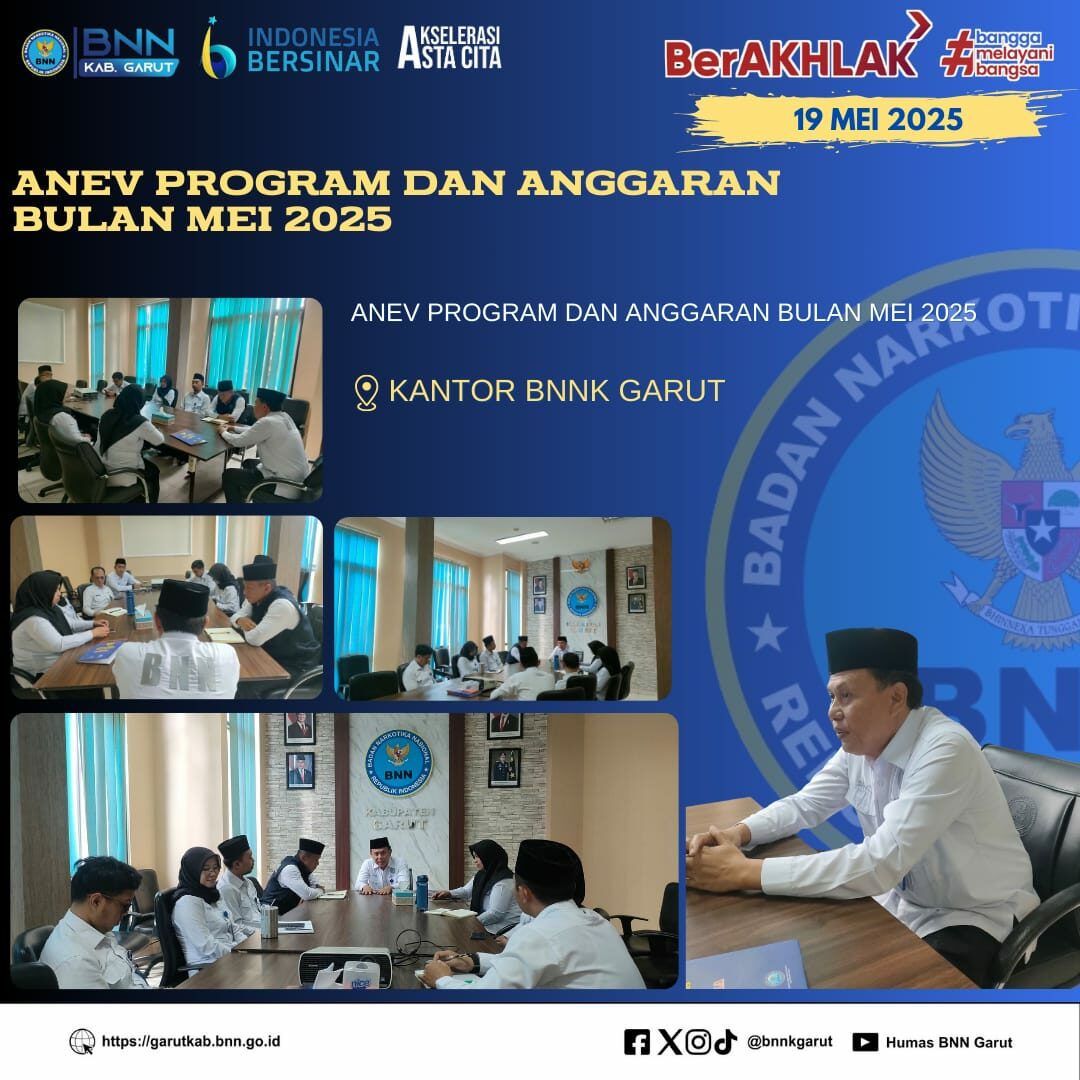 BNNK Garut Laksanakan Rapat Anev Kinerja Program dan Anggaran
