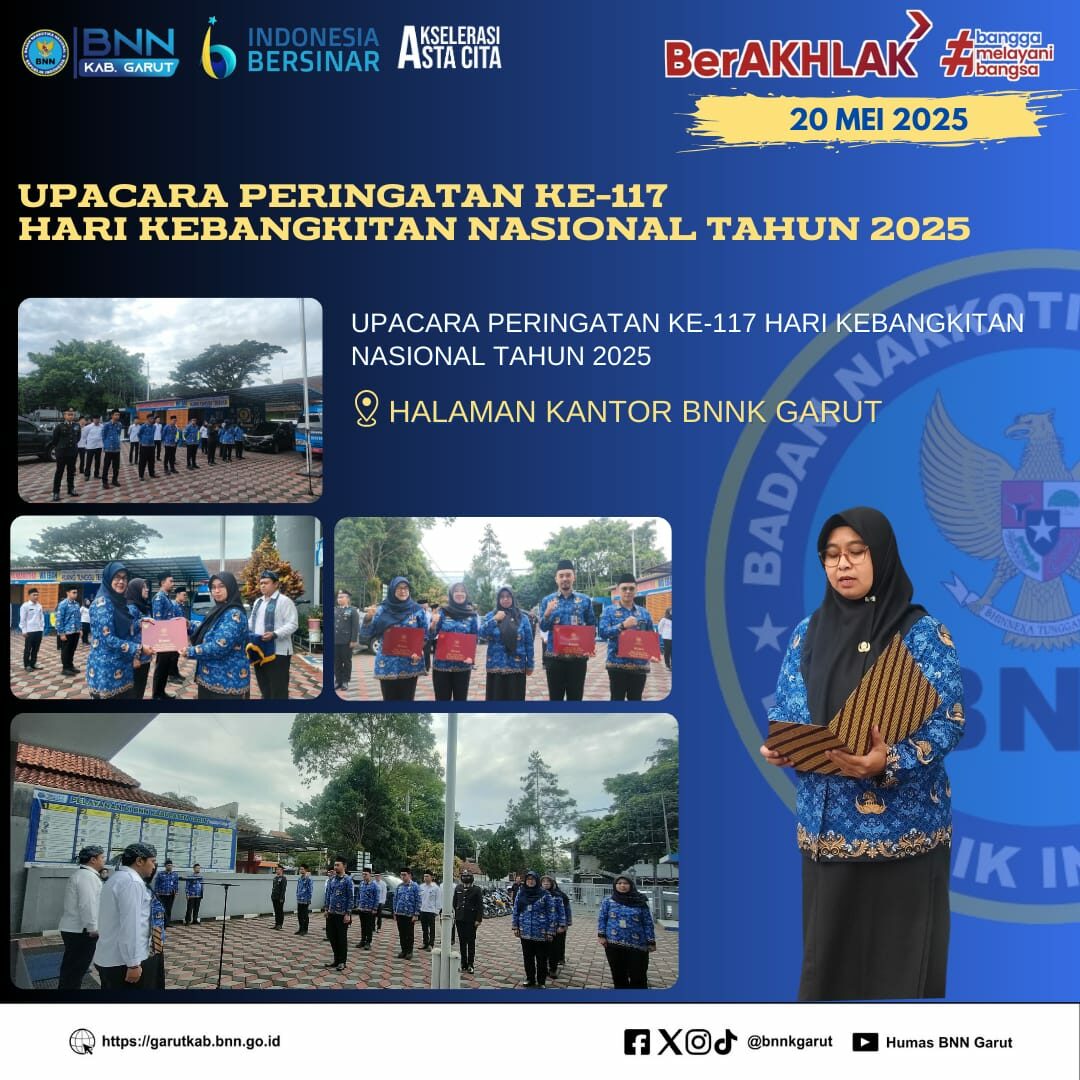 BNNK Garut Laksanakan Upacara Peringatan Ke-117 Hari Kebangkitan Nasional Tahun 2025