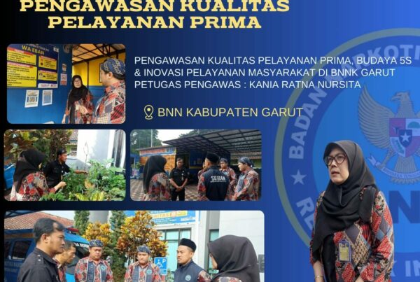 PENGAWASAN KUALITAS PELAYANAN PRIMA DAN BUDAYA 5S FOKUS INOVASI EKSTERNALISASI BNNK GARUT