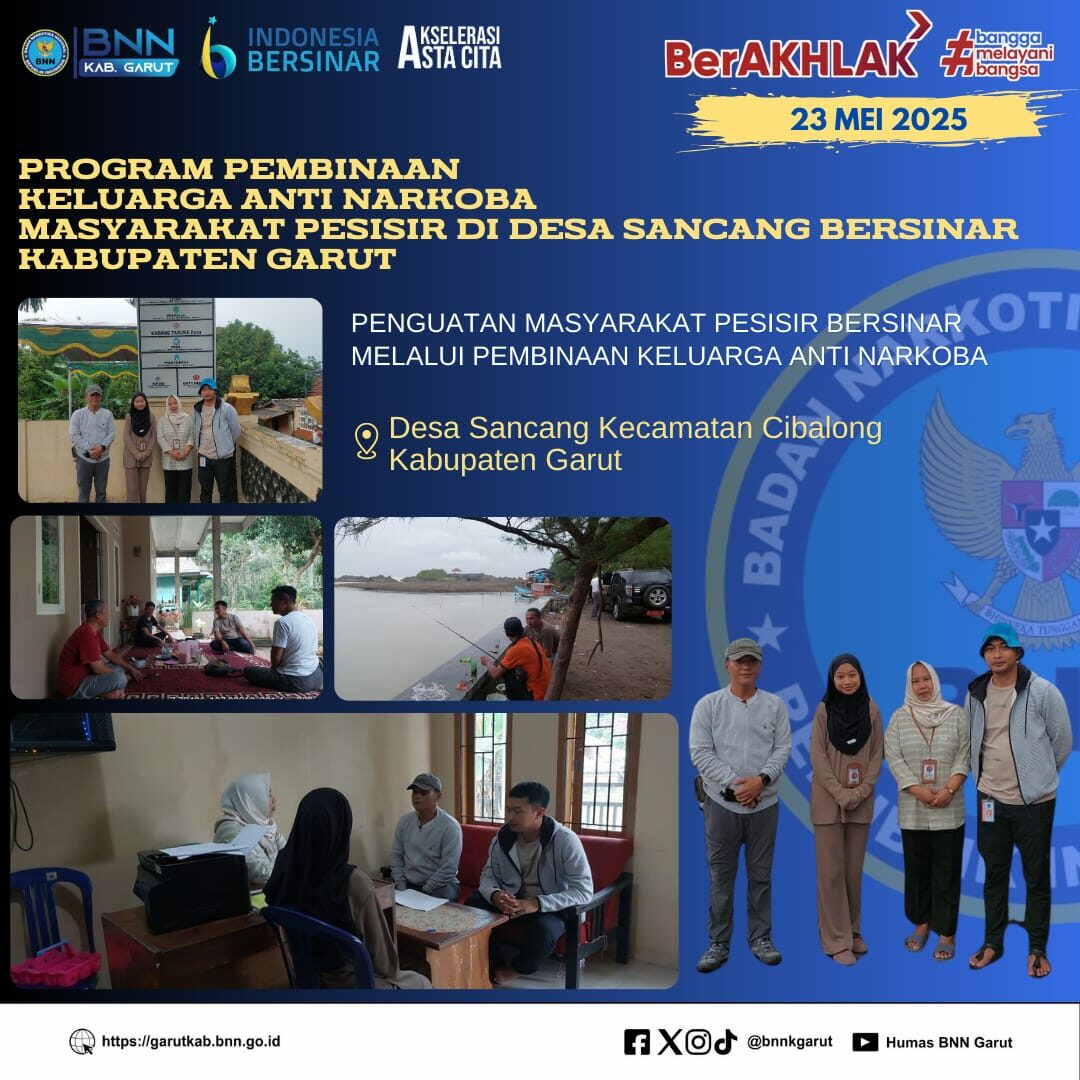 BNNK Garut Gelar Program Pembinaan Keluarga Anti Narkoba Masyarakat Pesisir