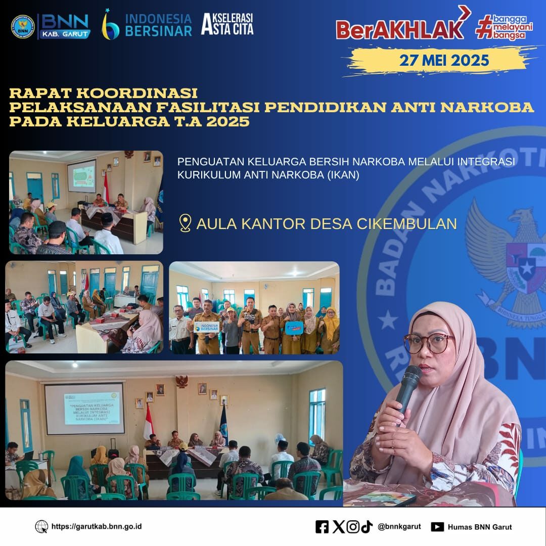 Rapat Koordinasi Pelaksanaan Fasilitasi Pendidikan Anti Narkoba Pada Keluarga T.A. 2025