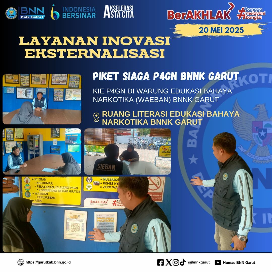 KIE P4GN DI WARUNG EDUKASI BAHAYA NARKOTIKA (WA EBAN) BNNK GARUT