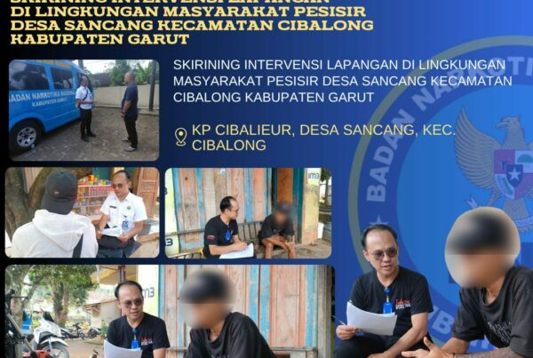 Kegiatan PRA HANI BNNK Garut 2025, Menggelorakan Mars BNN Masyarakat Pesisir Desa Sancang BERSINAR