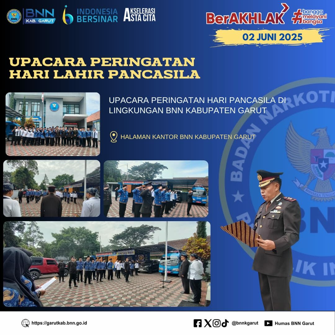 BNNK Garut Gelar Upacara Peringatan Hari Lahir Pancasila Tahun 2025